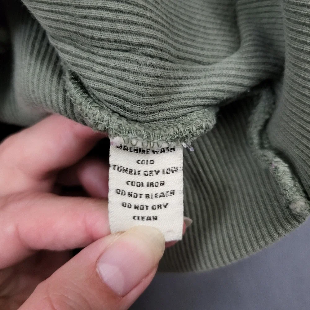 Element Womens Olive Green Slub Knit Utility Cargo‎ Hoodie Jacket Snap Front S